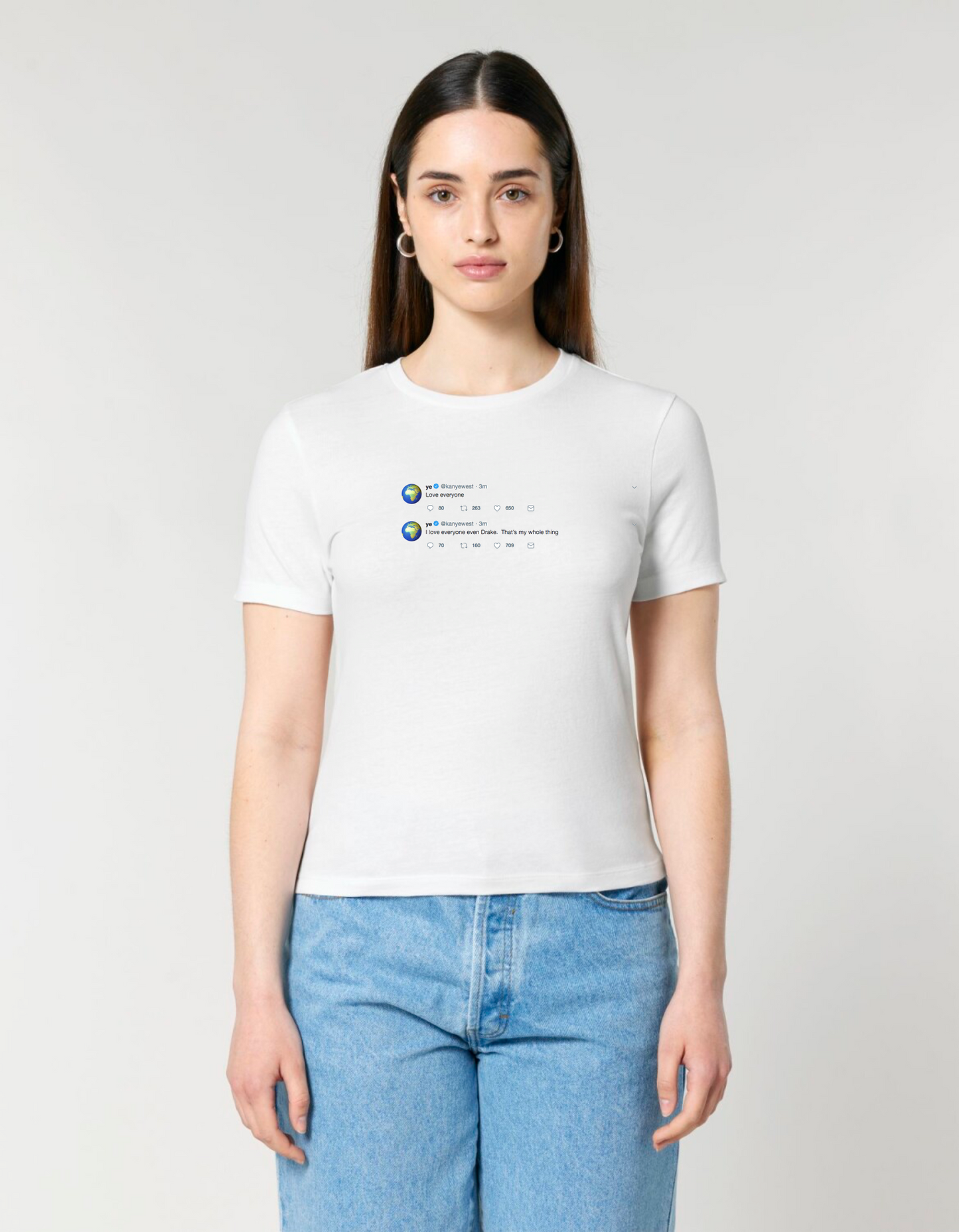 Love Everyone Even Drake Kanye West Tweet Baby Tee