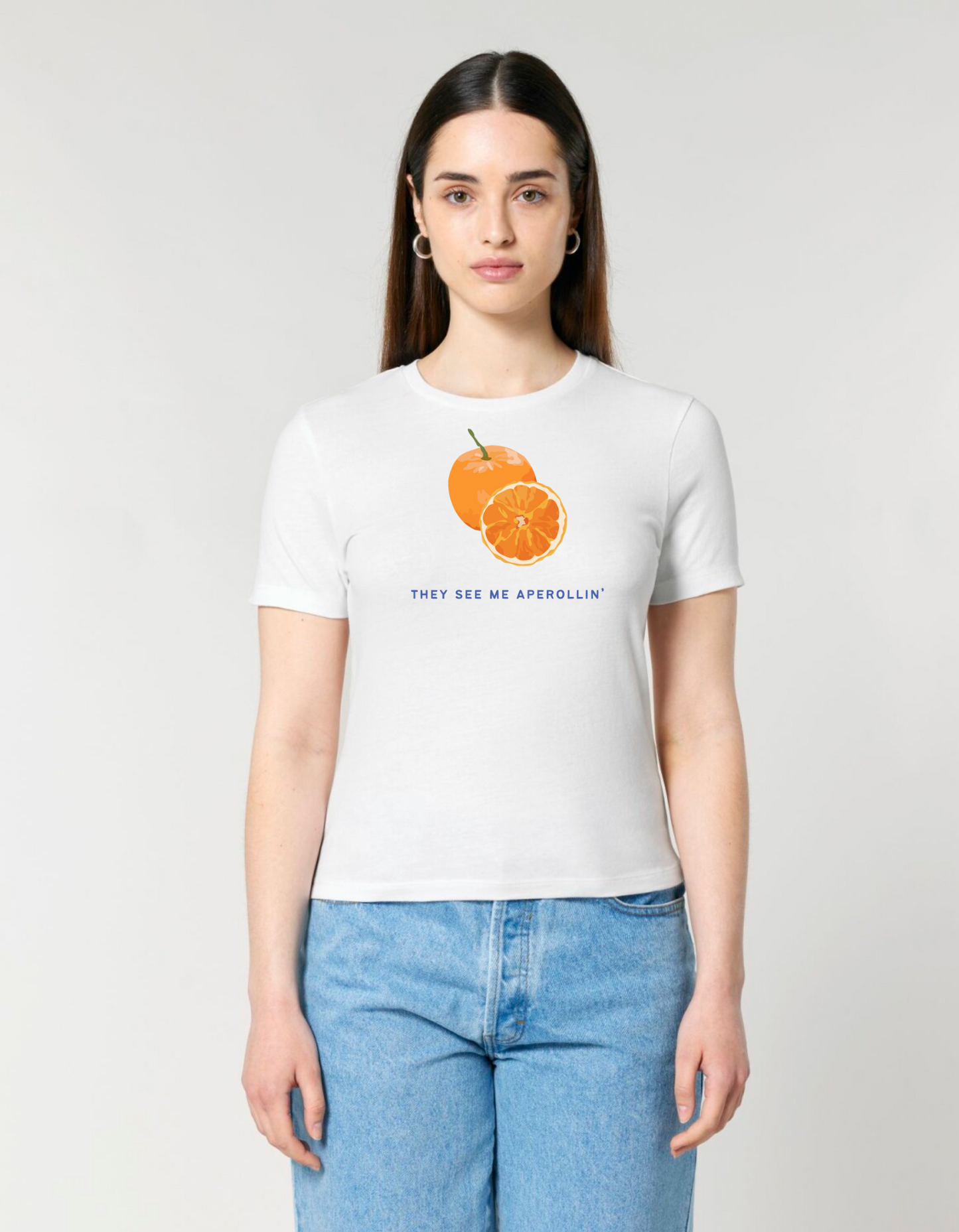 They See Me Aperollin' Fitted Baby Tee